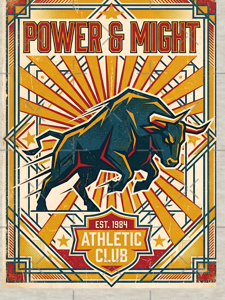 Power & Might: Vintage Athletic Bull by Koalangel