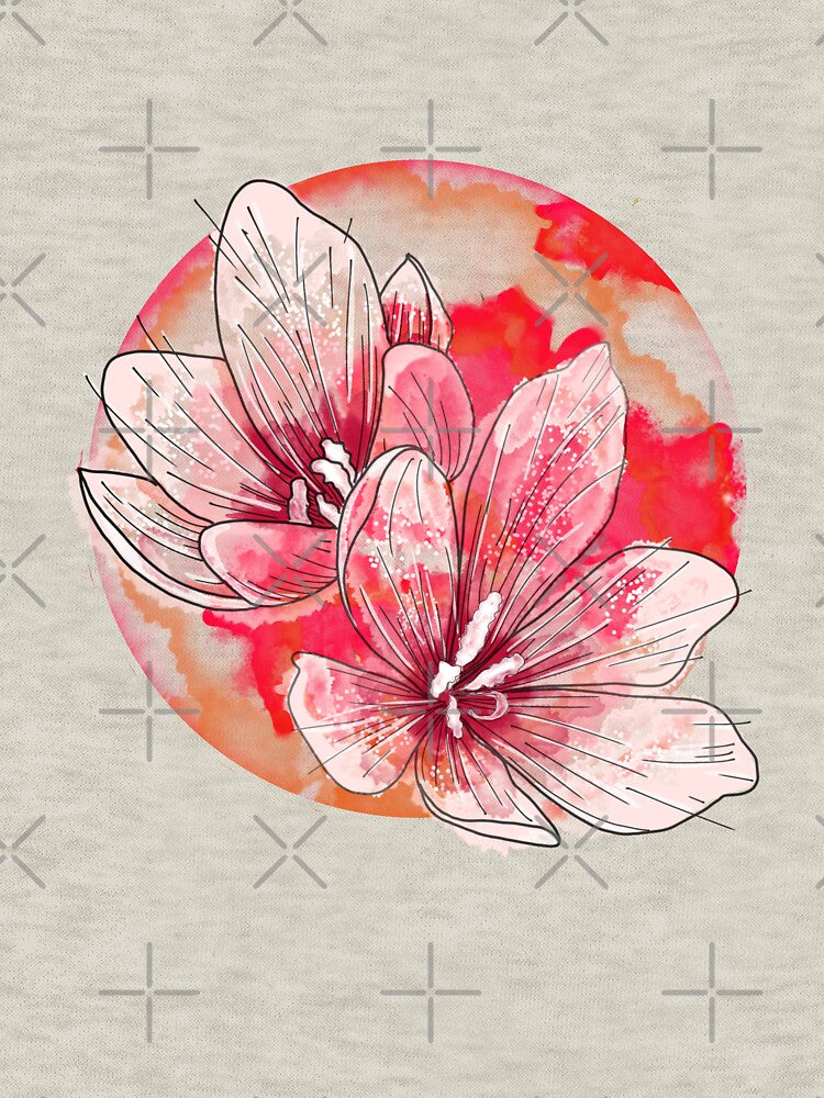 Colorful flowers in circle by Lazut