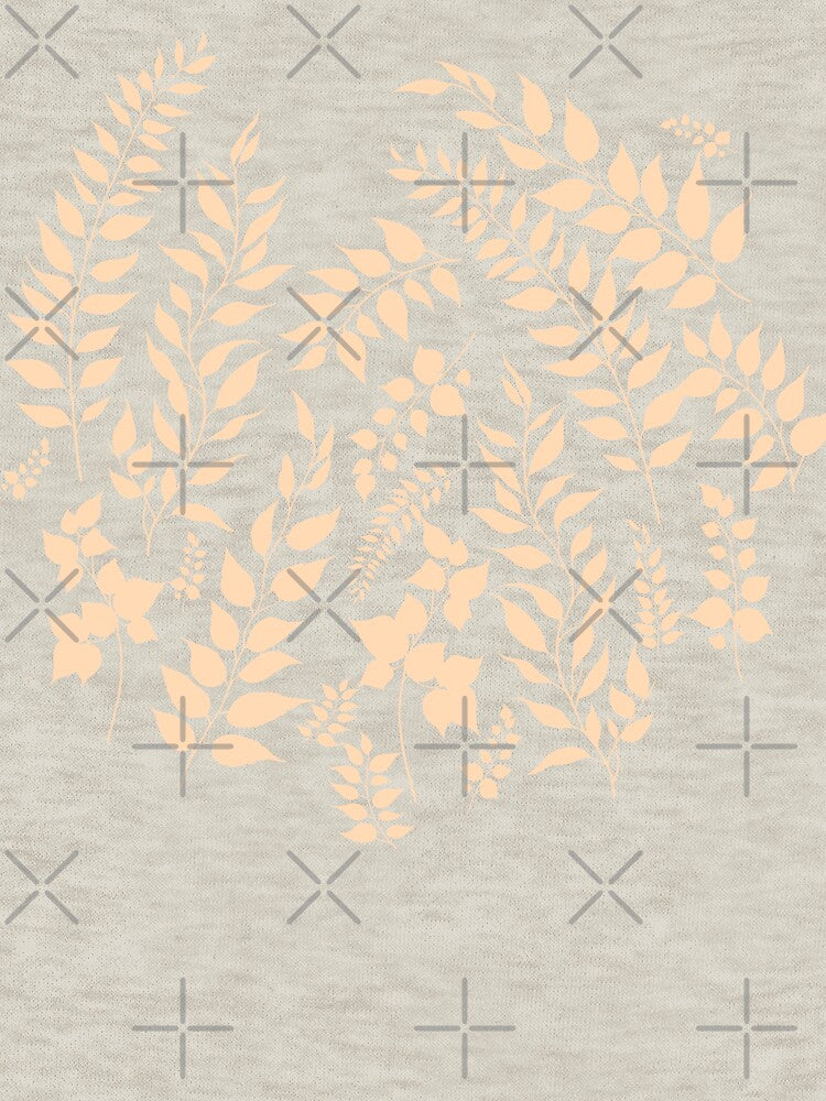 Greenery Botanical Print Apricot Peach by SilverPegasus