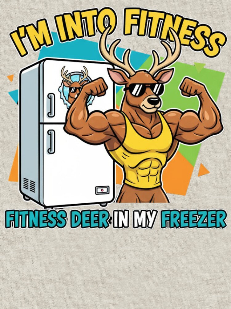 Funny Deer Hunting Fitness Freezer Workout Humor Shirt by EchoAtelier