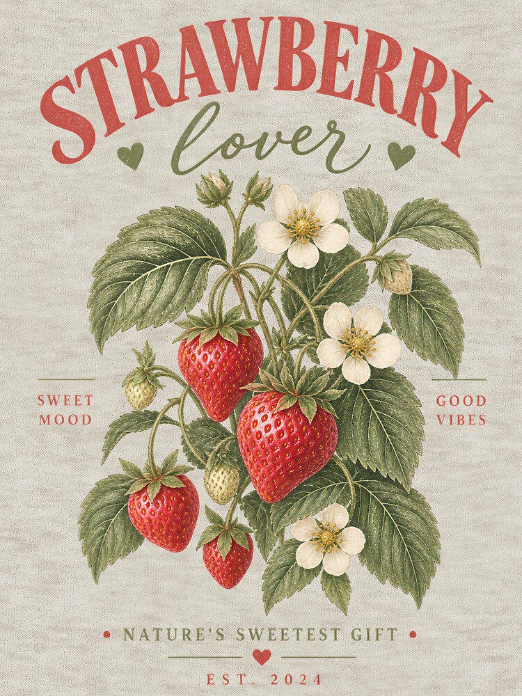 Vintage Strawberry Botanical Illustration by IGArte