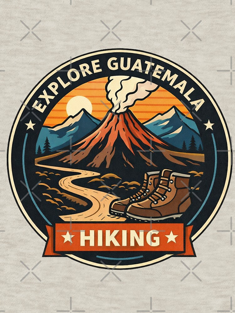Volcano Hiking Badge | Outdoor Explorer Mountain Adventure Emblem by Globalcitytees