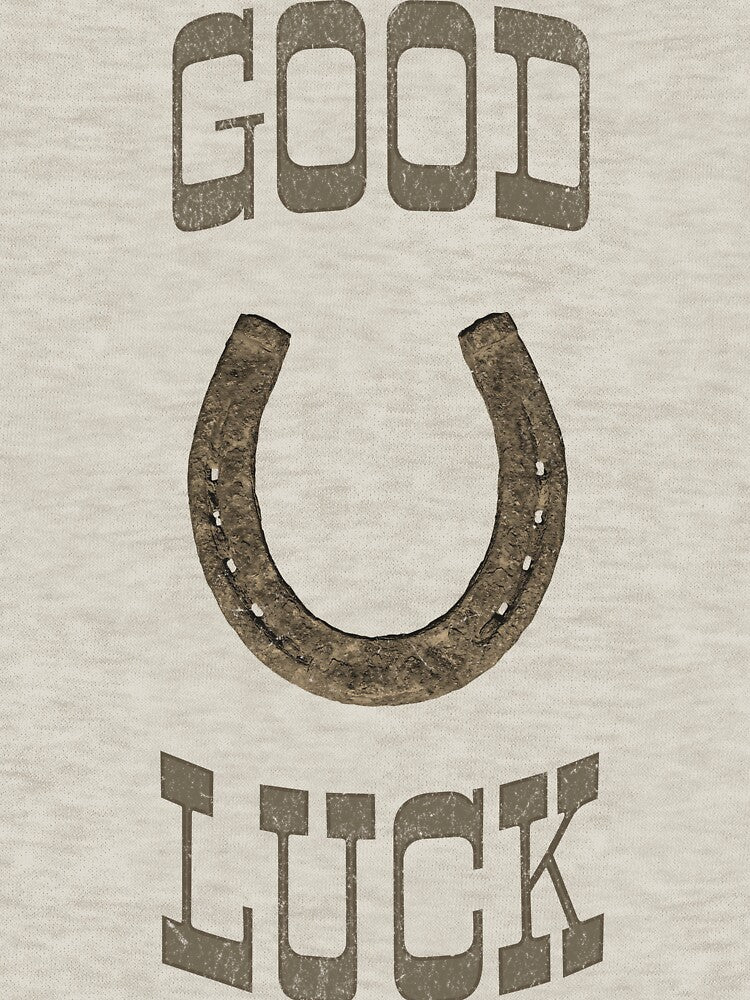 Good Luck Horseshoe – Rustic Western Lucky Charm Design by donwillisjrart