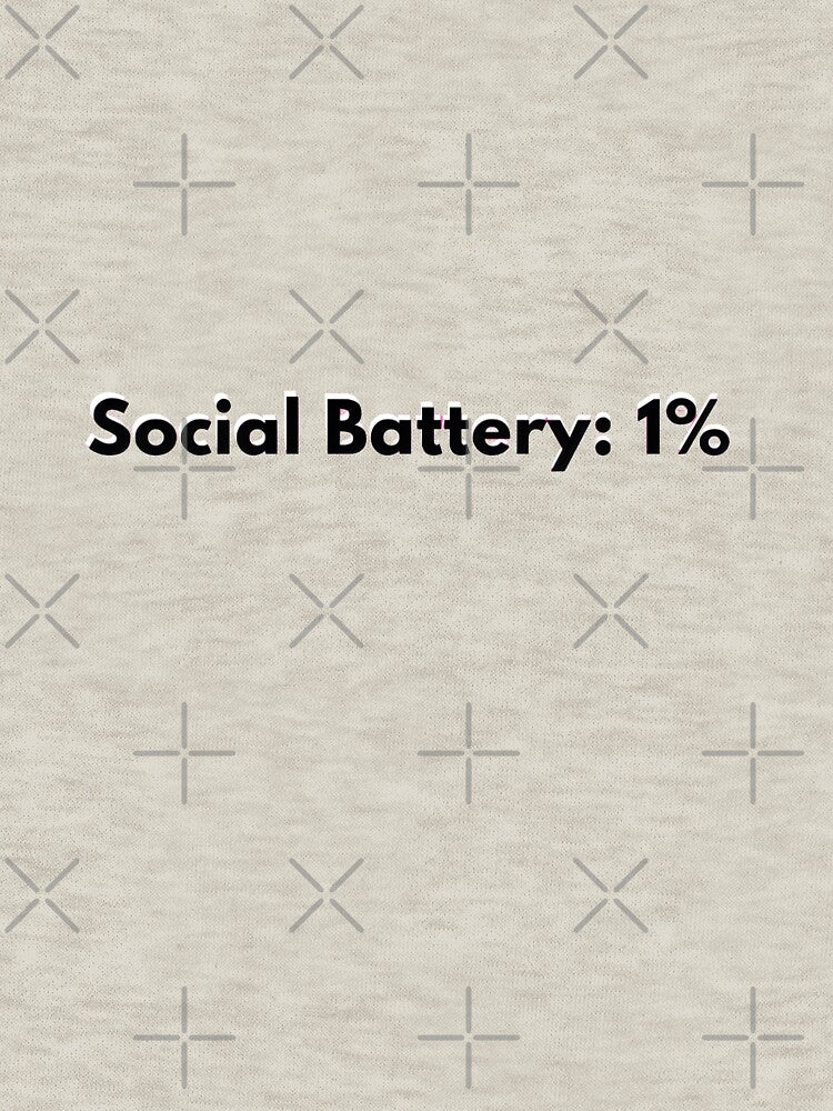 Funny Social Battery Low Sticker by Soulbalancein