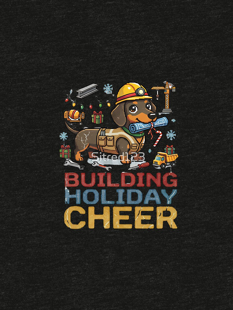 Dachshund Engineer Christmas Building Holiday Cheer Vintage by Sitred123