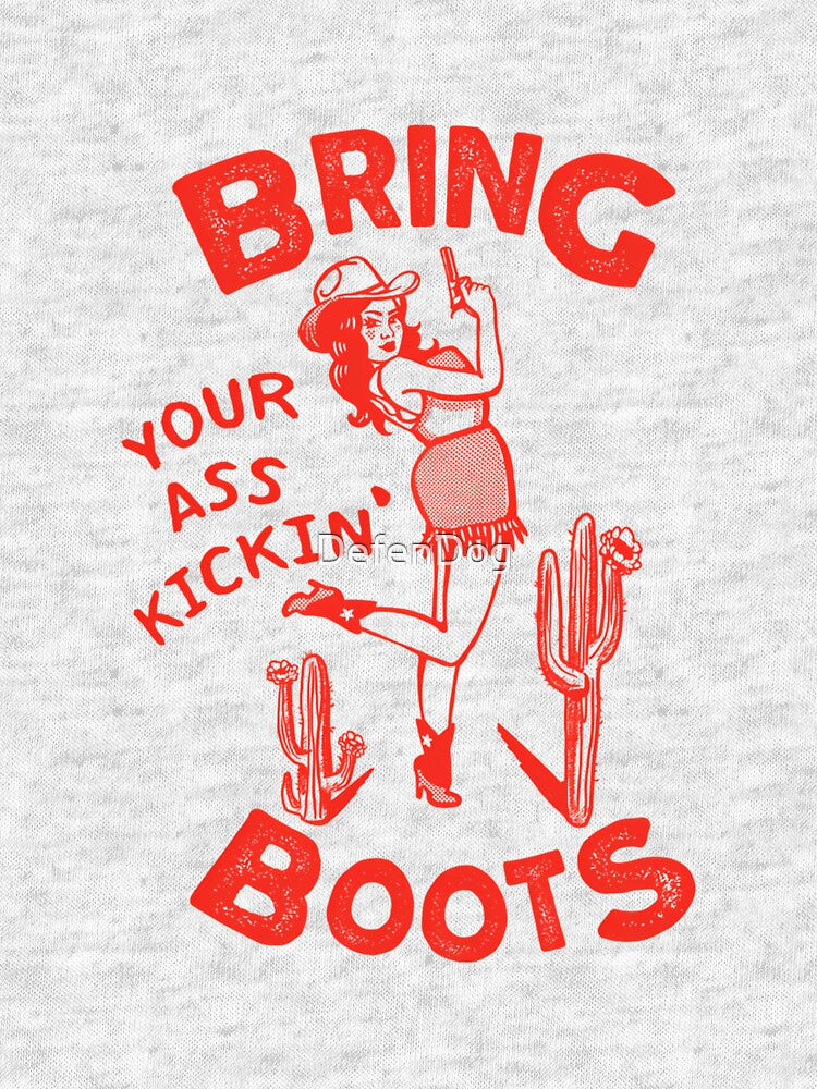 Bring Your Ass Kicking Boots Cool Cowgirl With A Gun- A Great by DefenDog