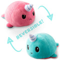 TeeTurtle Reversible Narwhal Plushie (Pink + Aqua) Unisex