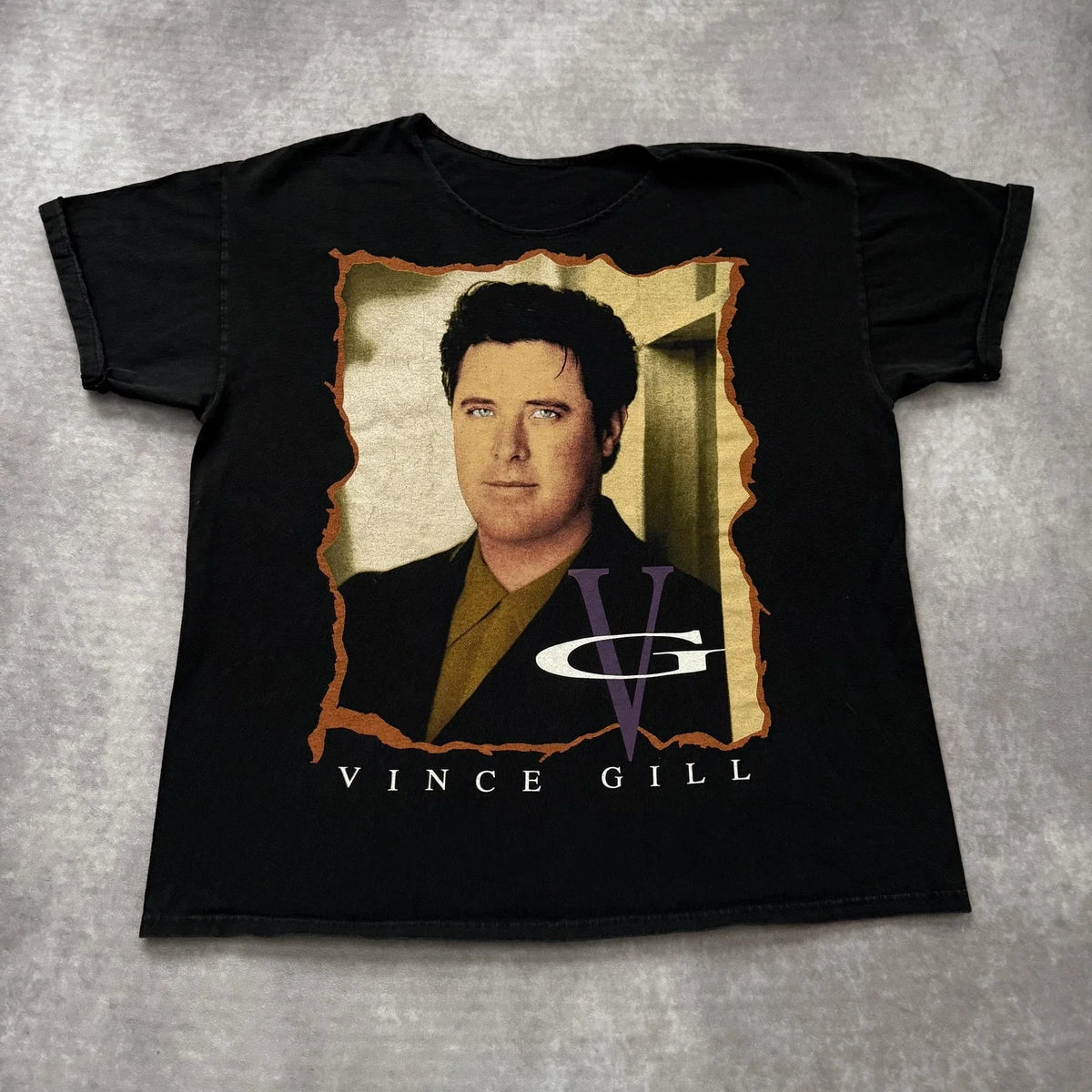 Vintage Vince Gill Shirt Mens L Black Country Music Tour Concert Graphic Tee Unisex