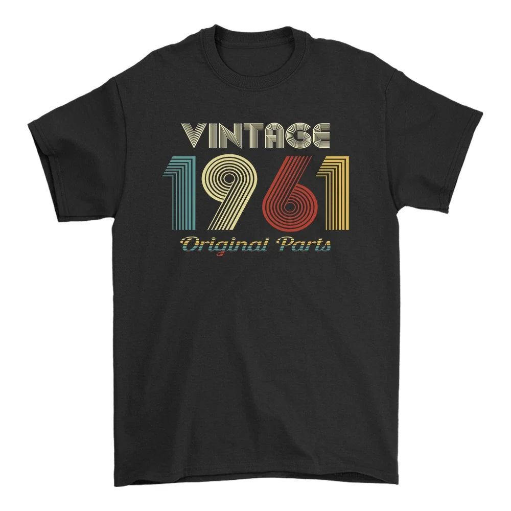 Vintage Retro Original Parts Made in 1961 Tee Birthday Gift 60s Years Old Shirt Unisex