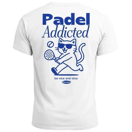 Mens Back Print Padel Tennis Sports Fun Shirt Cotton Cat Unisex