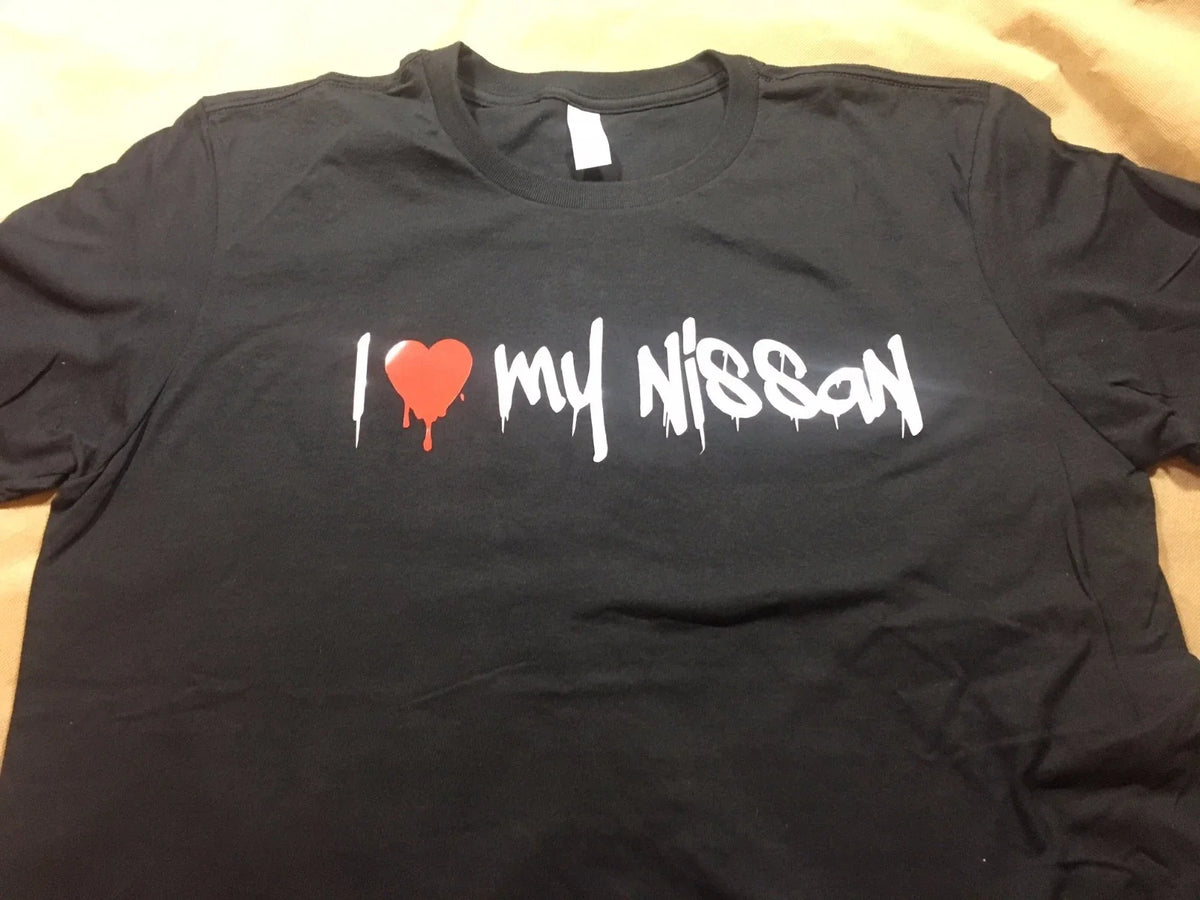 I LOVE MY FITS NISSAN - FUNNY JDM CAR SHIRT - GRAFFITI PRINT - 240SX 350Z 370Z Unisex