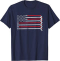 Hockey Stick USA Flag Faded Hockey Player Unisex