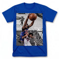 Mitchell Robinson Dunk on Joel Embiid Graphic T Shirt Vintage Style Fan Tee Unisex