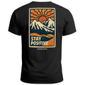 Mens Back Print Outdoor Graphic Print Stay Positive Good Vibes Fashion Unisex