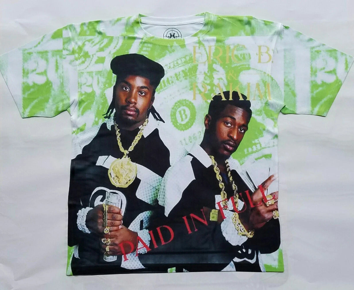 Eric B and Rakim Paid In Full Sublimated T money hip hop 80s legend classic Unisex
