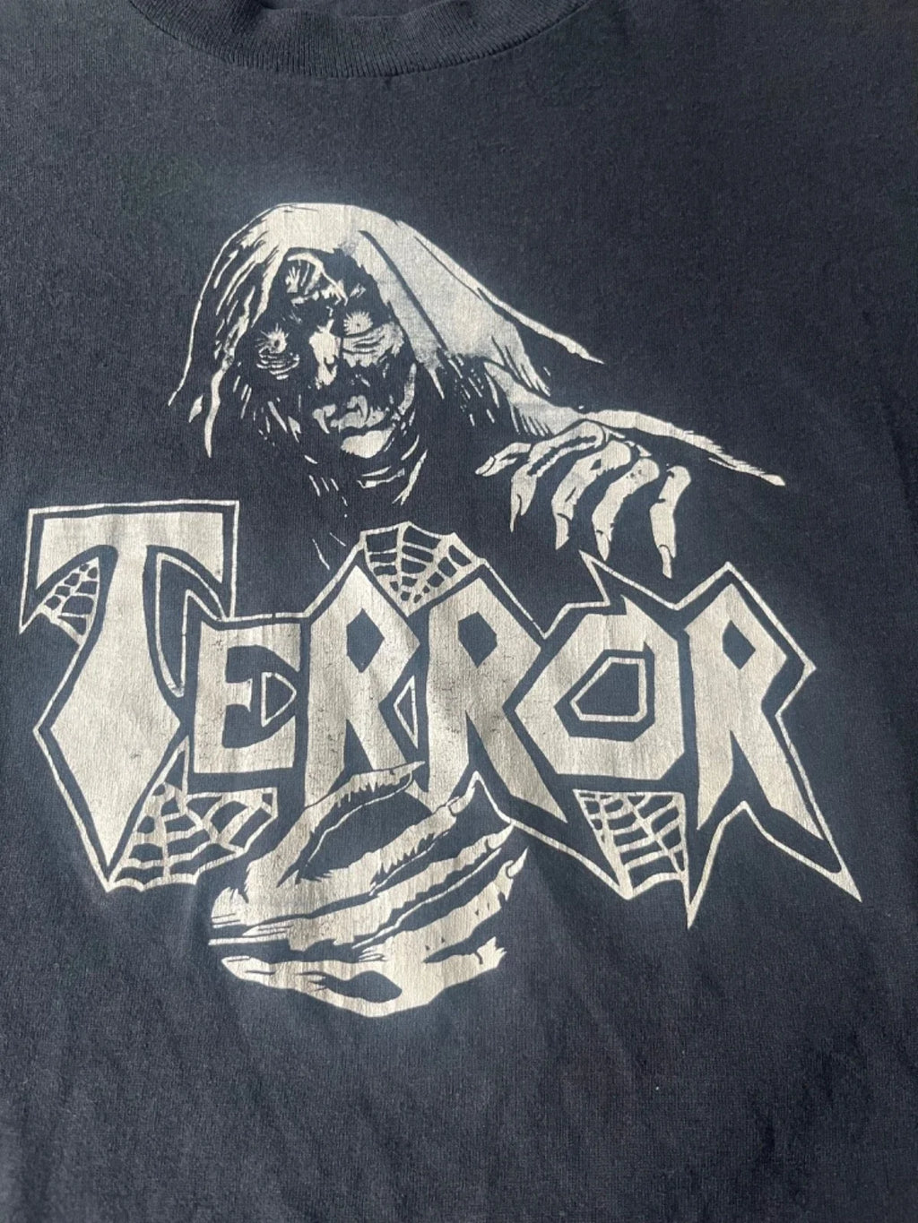 GRAIL Vtg 1980s TERROR Cleveland Thrash Death Metal T Shirt Screen Stars Tag XL Unisex