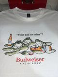 Budweiser Beer King of Beers Your Pad Or Mine Frog Unisex All Sizes NEW Unisex