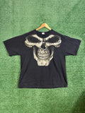 Vintage Shirt Adult 2XL Black Ghost Motorcycle Biker Big Skull Y2K Unisex