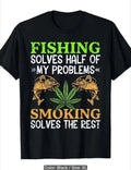 MEN/WOMEN BLACK XL FISHING HEAVYWEIGHT 180g COTTON Unisex