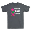 Commit Tax Fraud Funny Barney T-Rex Cartoon Vintage Men's Short Sleeve Unisex