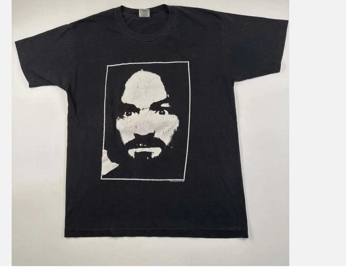 91 Charles Manson Shirt Support Family Values remake black shirt Reprint Unisex