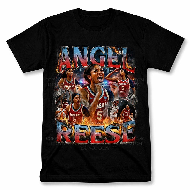 Angel Reese Atlanta Dreams Graphic T Shirt Vintage Style WNBA Fan Tee Unisex