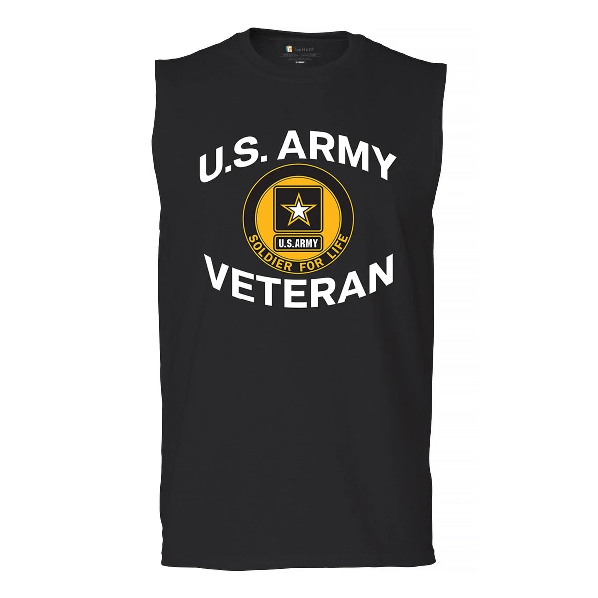 US Army Veteran Soldier For Life Muscle Shirt Military DD 214 Patriotic Men's Unisex