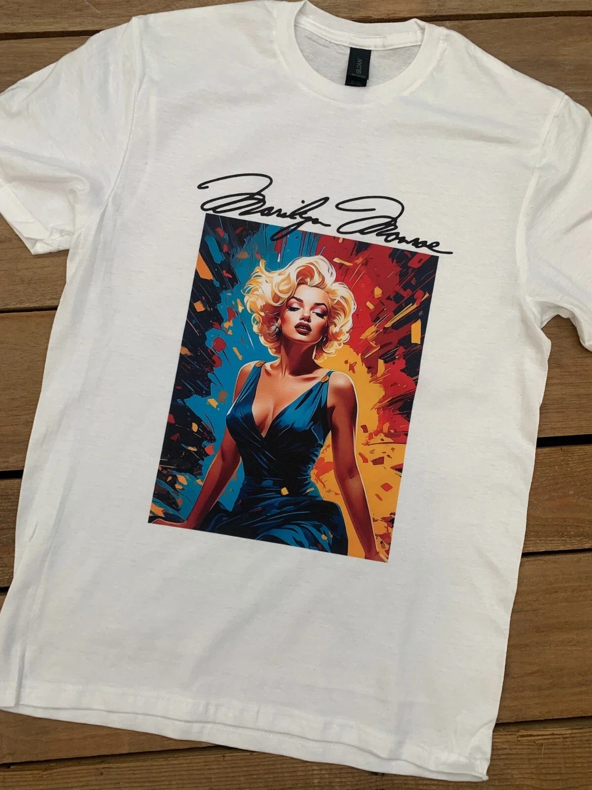 Marilyn Monroe Retro Classic Film 70s T Shirt White Unisex