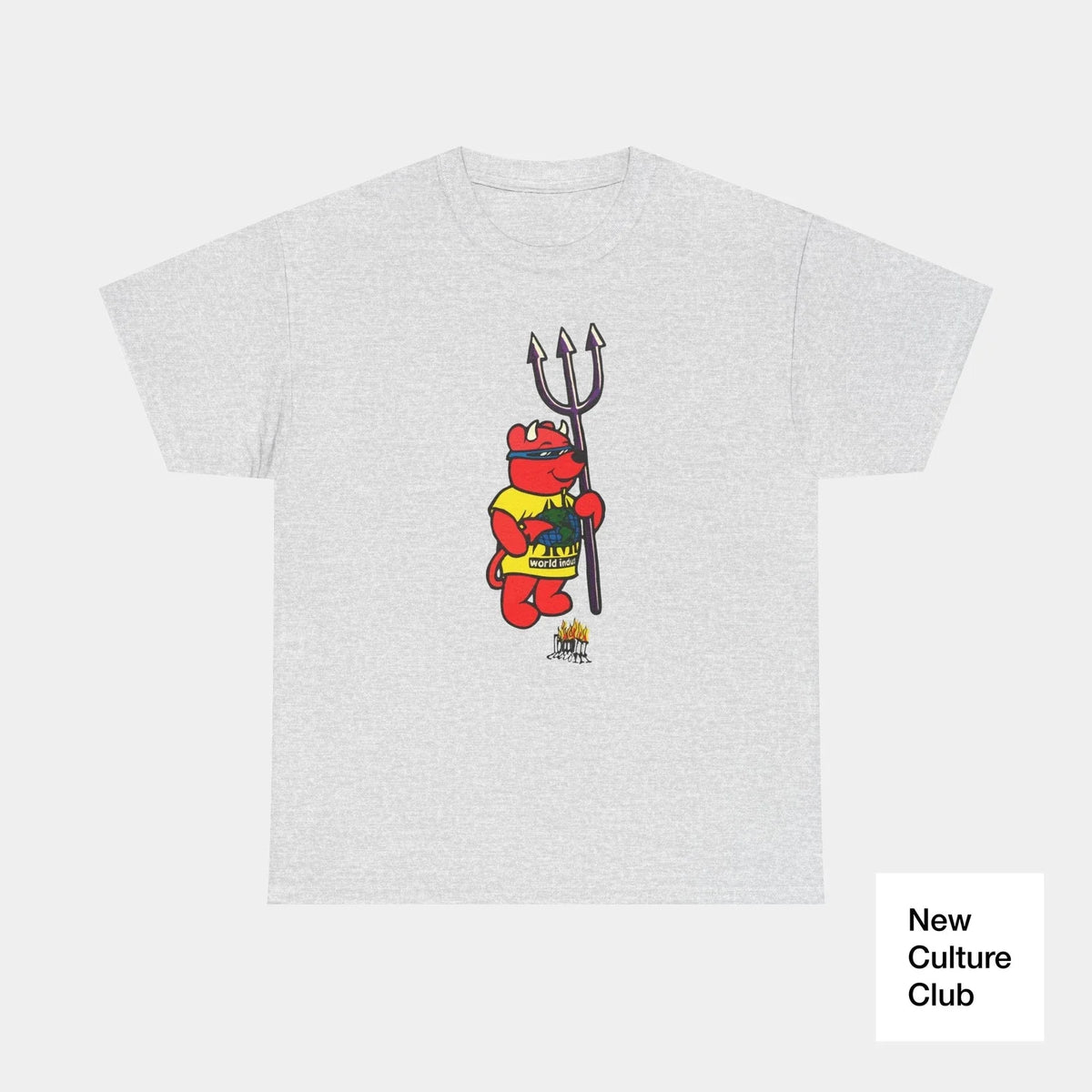 World Industries Red Devil Bear Skate Skateboarding 90s Design T Shirt Tee Print Unisex