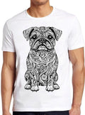 Ethnic Pug T Shirt Mandala Cute Dog Animal Funny Cool Gift Tee 2313 Unisex
