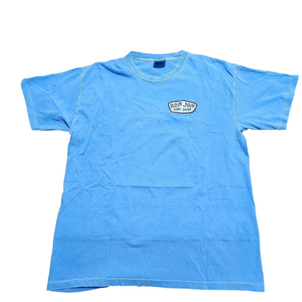 Ron Jon Surf Shop Cozumel T Shirt Blue L Men Graphic Custom Surfboards Cotton SS Unisex