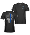 Thin Blue Line USA American Skull Flag Patriotic Police Unisex