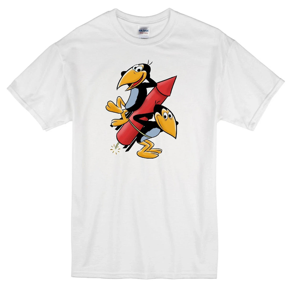 HECKLE AND JECKLE CARTOON MAGPIES COMEDY CROWS VINTAGE RETRO TV WHITE Unisex