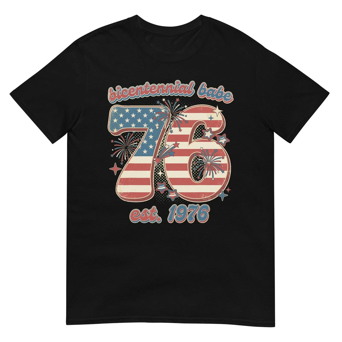 Bicentennial Babe 50th Birthday Women Vintage 1976 Flag Unisex