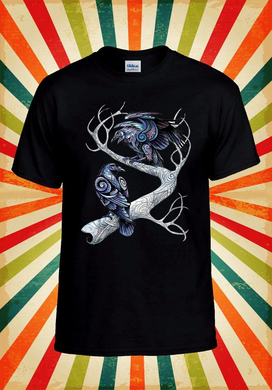 Hugin And Munin Ravens Norse T shirt Men Women Unisex Baseball T Shirt Top 3078 Unisex
