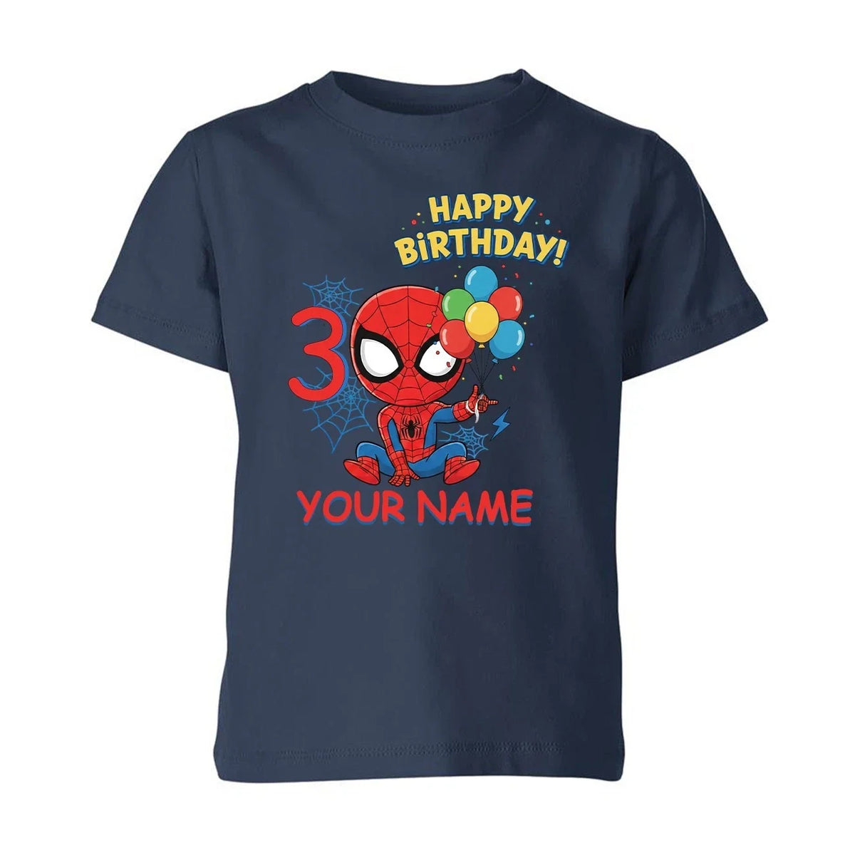 Personalised Birthday Superhero Kids T Shirt Boys Girls Custom Name Age Tee Unisex