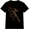 Panther T Shirt Black Big Cat Claw Marks Tattoo Wildlife Graphic Vintage Tee Unisex