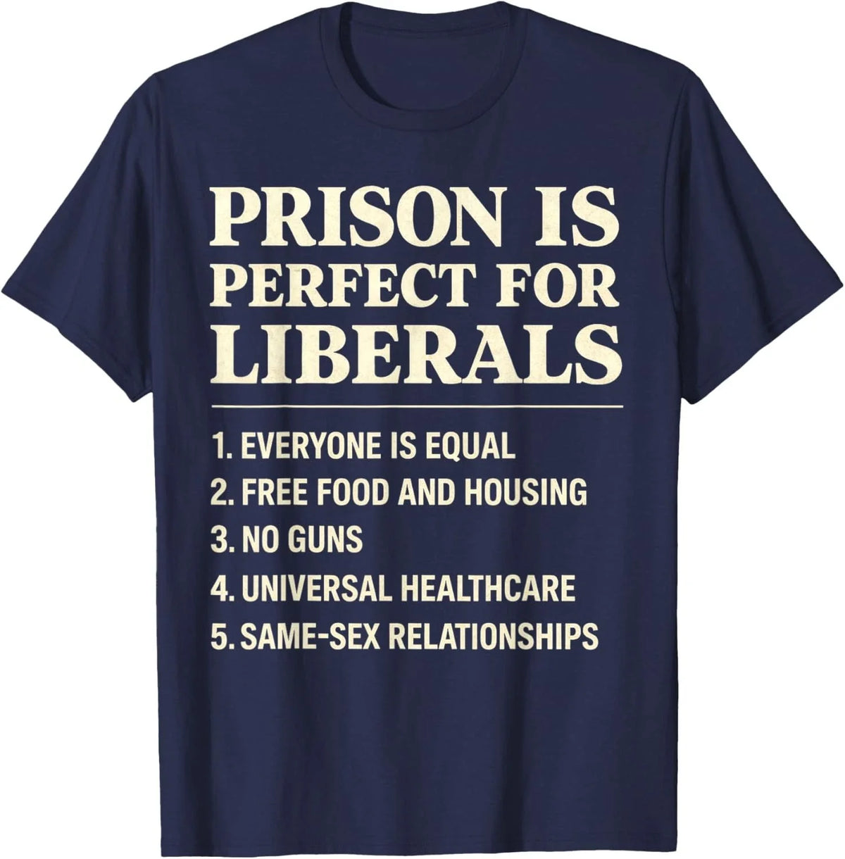 Prison is Perfect for Liberals Funny Anti Liberal Quote Unisex Unisex