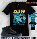 Tee Shirt Matching AJ 11 Gamma Blue 2025 Match Sneaker Vintage Air MJ 23 Unisex
