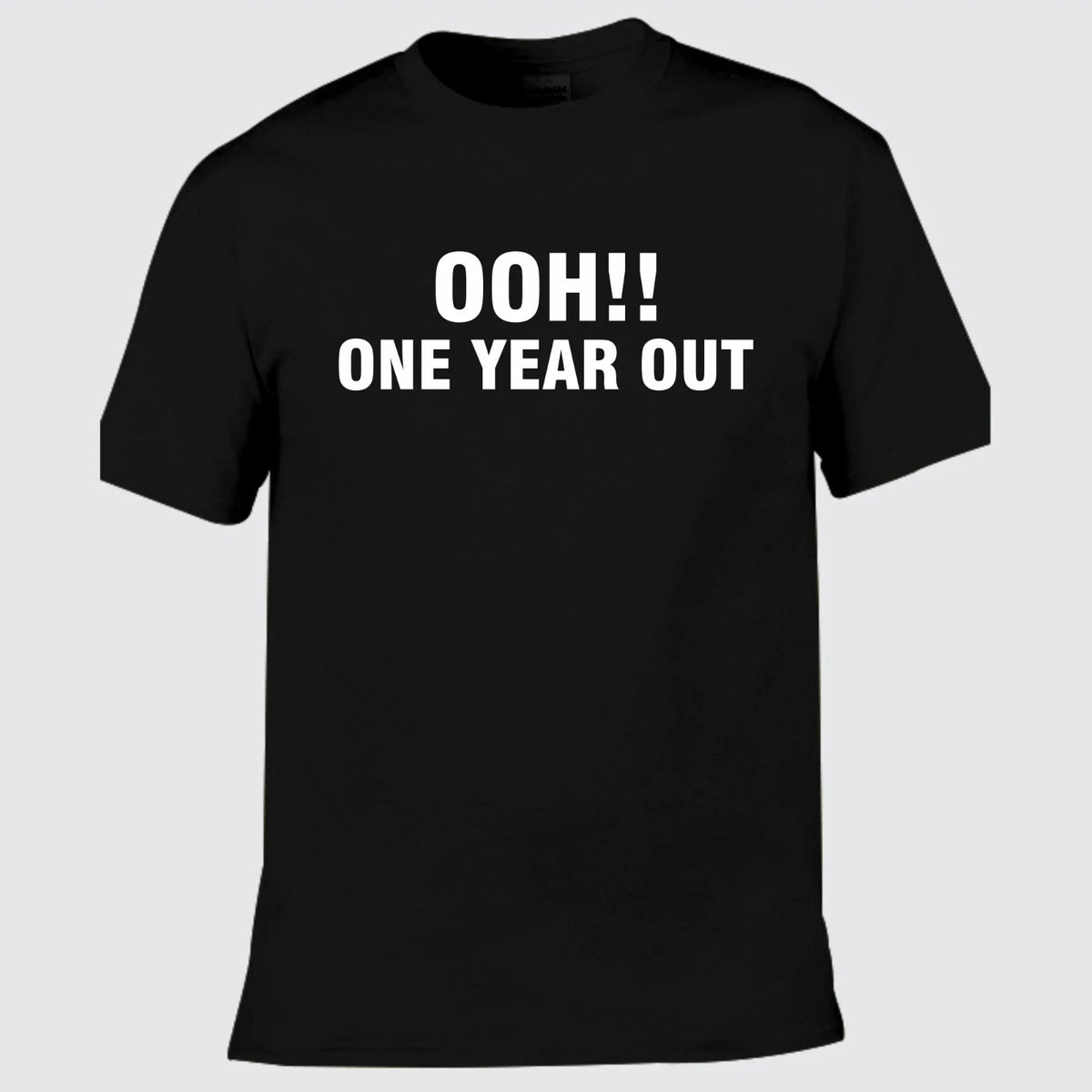 One Year Out Printed T Shirt Unisex Adult's Funny Party Popmaster Quiz Xmas Top Unisex
