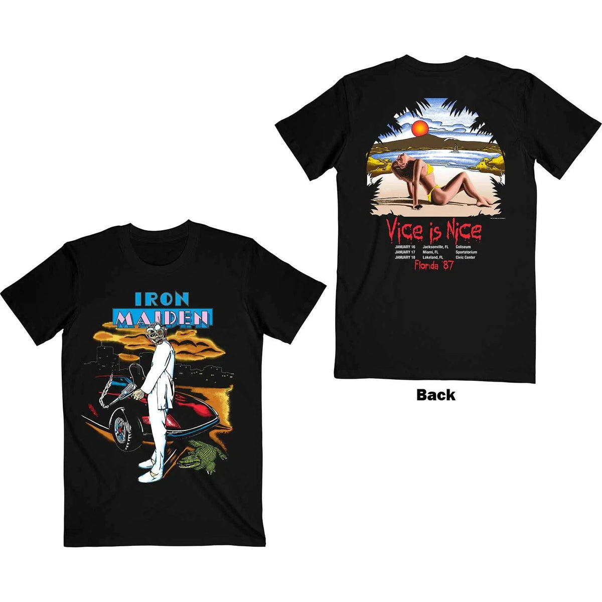 Iron Maiden Unisex : Vice Is Nice (Back Print) Unisex