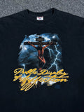 Vintage 90s Jesus Public Display Of Affection Lightning Cross Religion Shirt XL Unisex