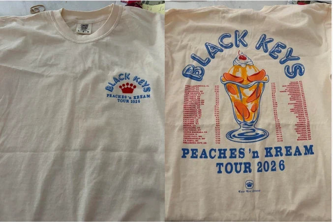 The Black Keys Shirt Peaches n Kream Tour Dates 2026 Reprint Unisex