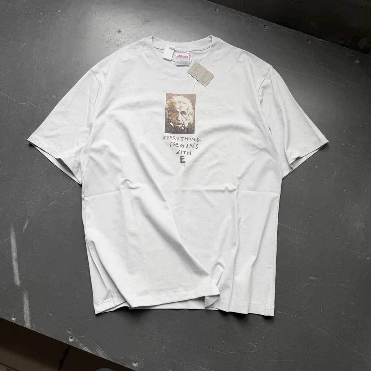 Vintage Einstein Graphic Tee Unisex Loose Fit Retro Streetwear Short Sleeve Top Unisex