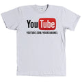 YouTube Channel CUSTOM URL Shirt - YOUR CHANNEL ON A SHIRT - MANY COLORS Unisex