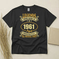 65th Birthday TShirt Born In 1961 65 Years Old Gifts Legends Born T Shirt Aged Unisex