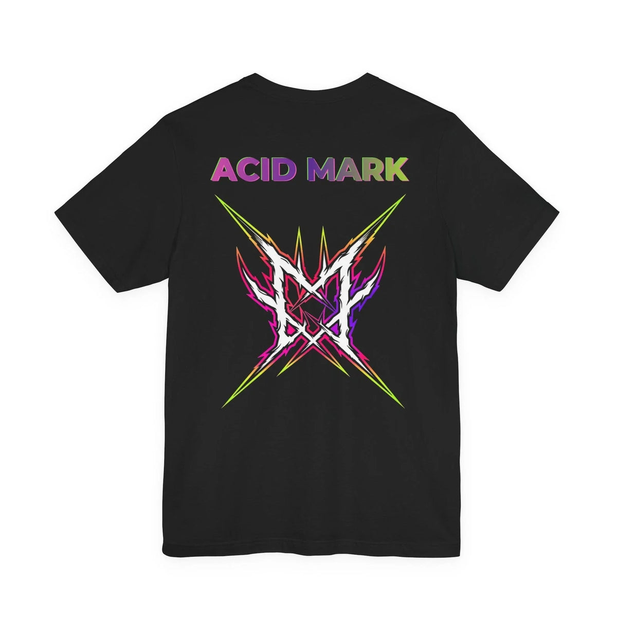 ACID MARK Streetwear Graphic , Back Print Urban Tee, Edgy Minimal Design Unisex