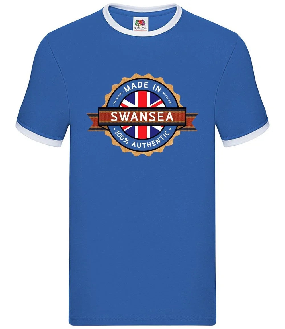 Made In SWANSEA - Mens Ringer - Town City Unisex
