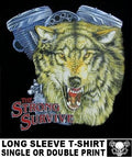 ONLY THE STRONG SURVIVE WOLF V-TWIN MOTORCYCLE ENGINE RIDER BIKER WS205 Unisex