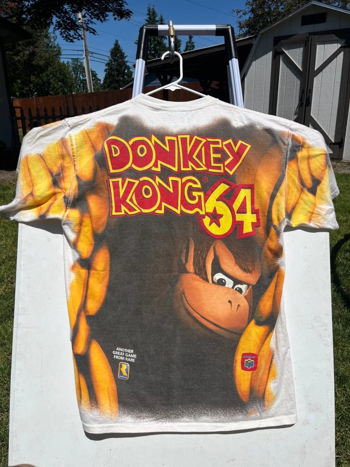 Vintage Donkey Kong N64 preorder Promo Tee Grail 1999 🍌💥 AOP / Double Sided Unisex